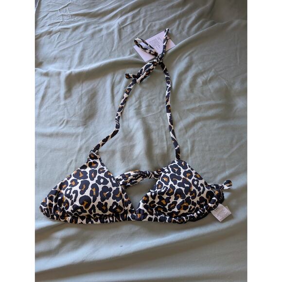NWT  Knix Triangle Bikini Top - Wild Cat -Size XS - Picture 1 of 7